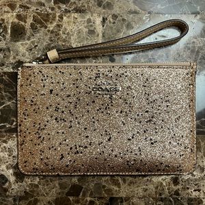 Coach glitter wristlet
